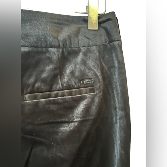 Sale!! 🤩🤩🤩NWT SCOTCH & SODA Black Velvet high-rise flared  trousers 29/32 - Picture 6 of 10